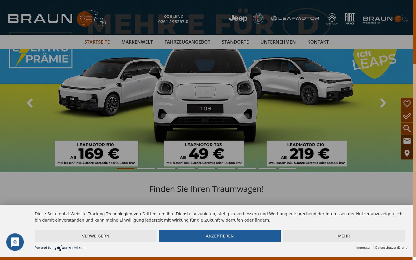 Képernyőkép a bármilyen interakció előtt megjelenő hozzájárulási bannerről
