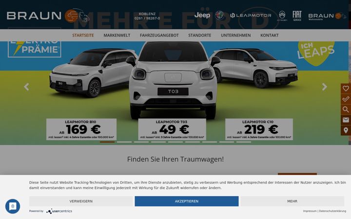 Screenshot of braun-auto.de