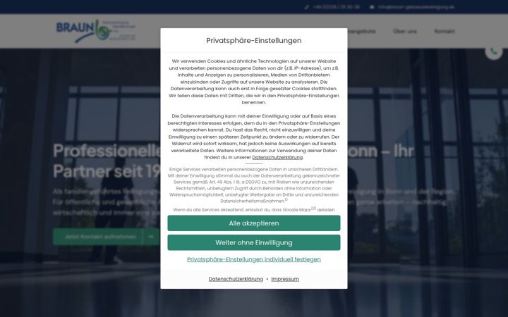 Screenshot of braun-gebaeudereinigung.de