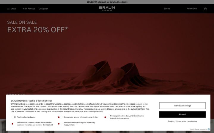 Screenshot of braun-hamburg.com