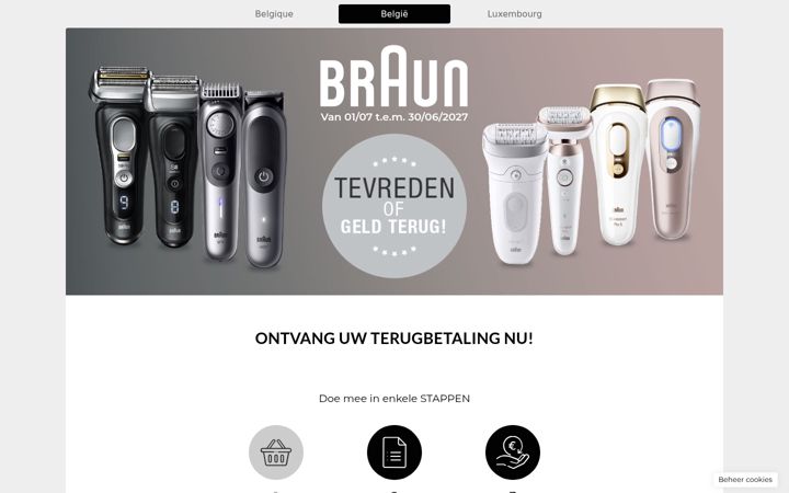 Screenshot of braun-moneyback.be