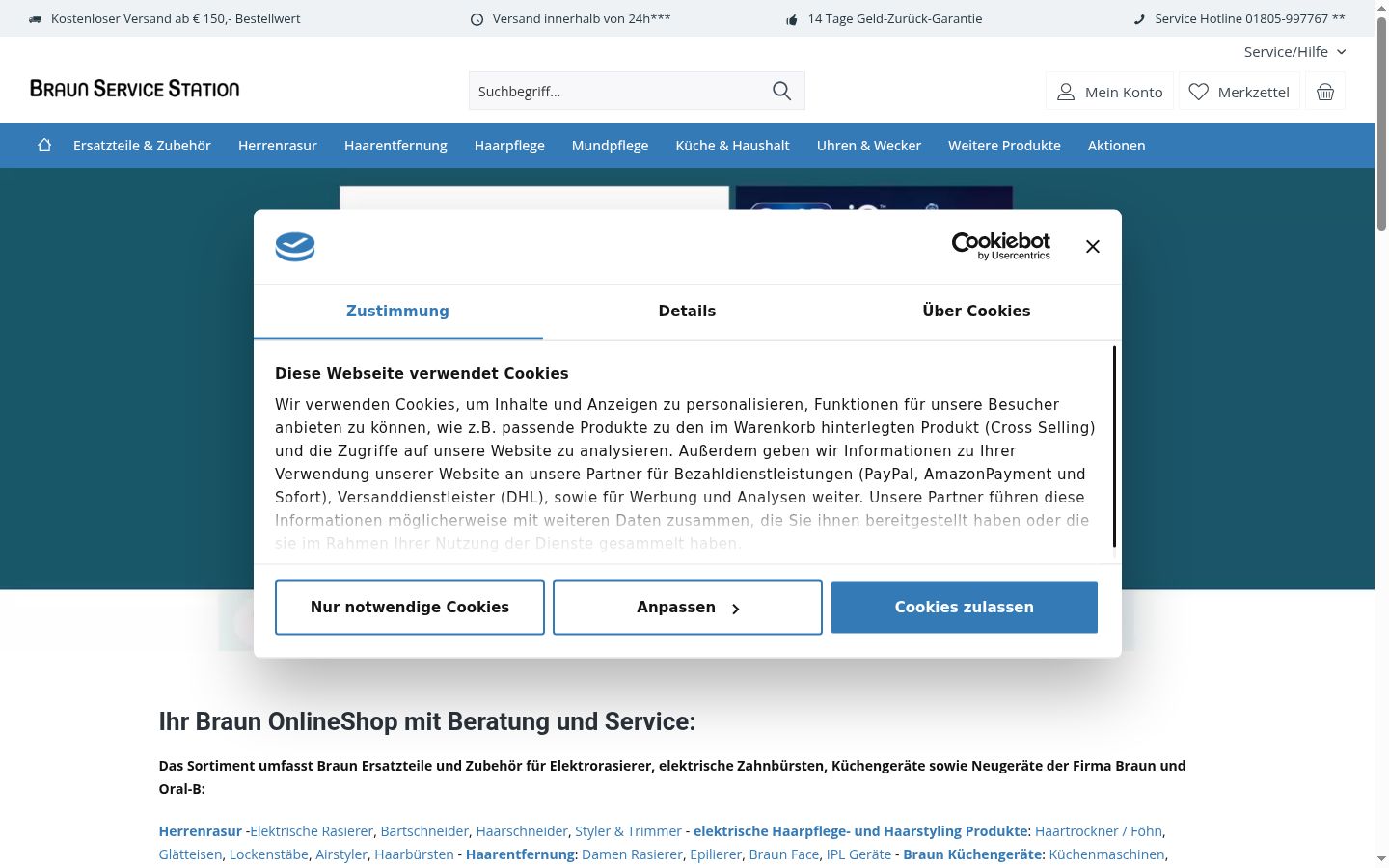 Screenshot tal-banner tal-kunsens muri qabel kwalunkwe interazzjoni