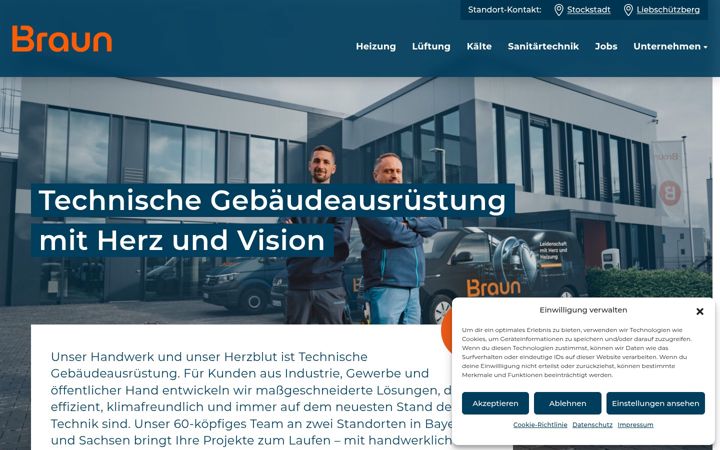 Screenshot of braun-tga.de