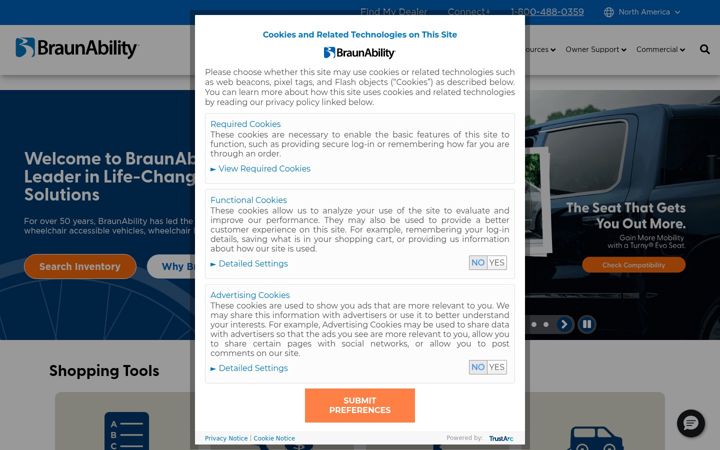 Screenshot of braunability.com