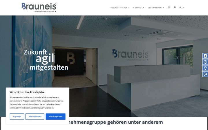 Snímek obrazovky brauneis-ug.de