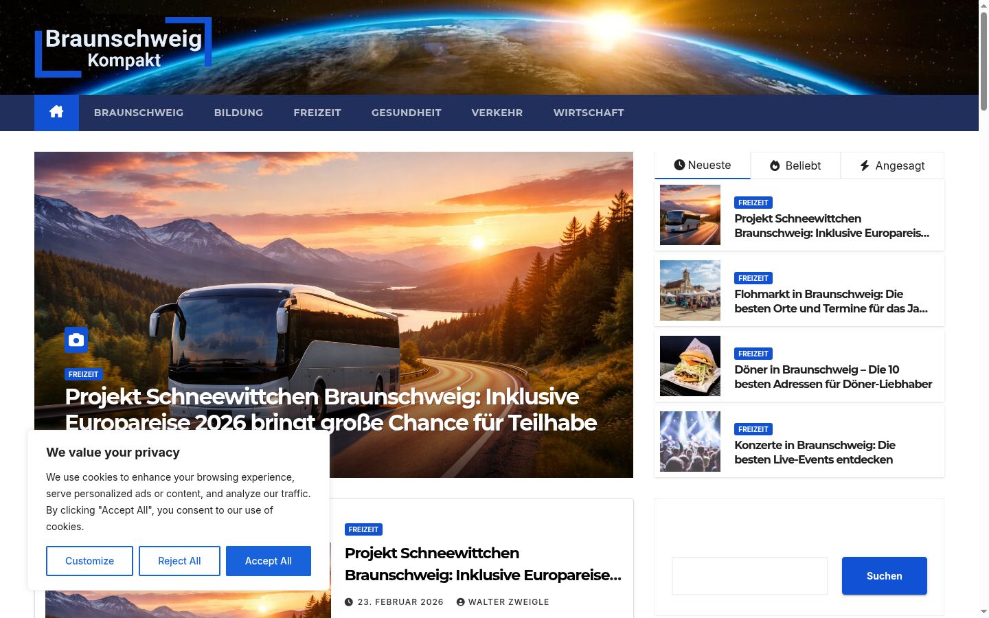 Screenshot van de toestemmingsbanner zoals getoond vóór enige interactie