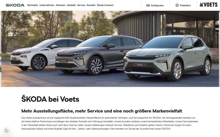 Screenshot of braunschweig.skoda-auto.de