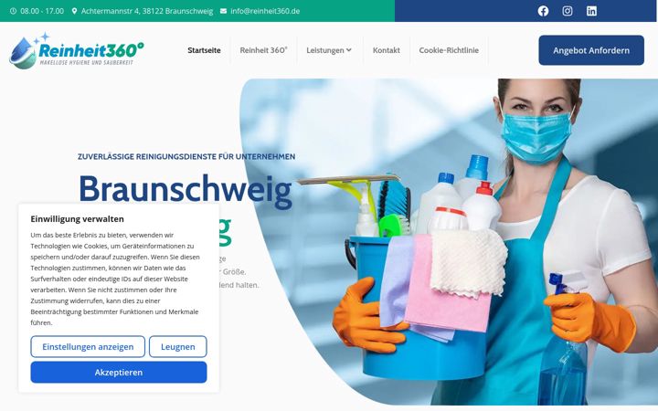 Snimka zaslona za braunschweigreinigung.de