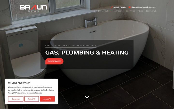 Screenshot ta' braunservices.co.uk