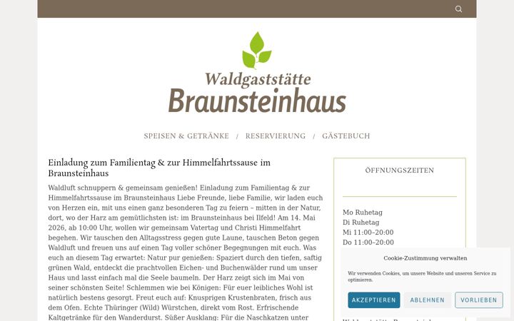 Screenshot of braunsteinhaus.de