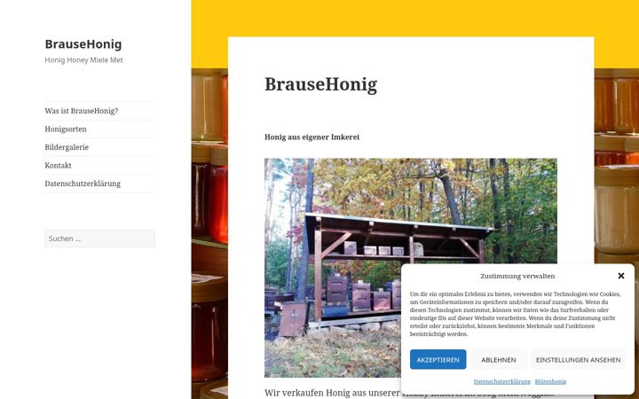 Snimka zaslona za brausehonig.de