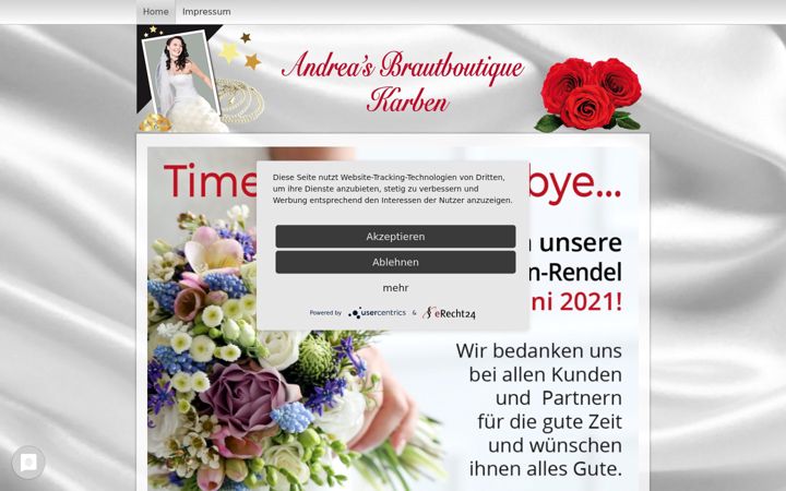 Screenshot of brautkleid-karben.de