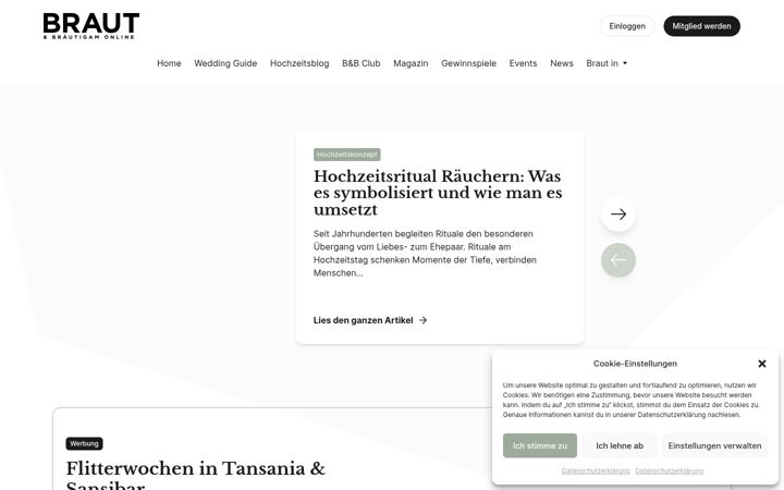 Screenshot of brautmagazin.at