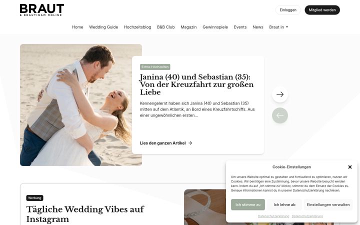 Screenshot of brautmagazin.de