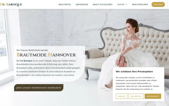 Screenshot of brautmode-hannover.com