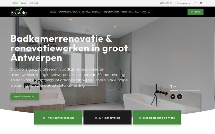 Screenshot of bravalo.be