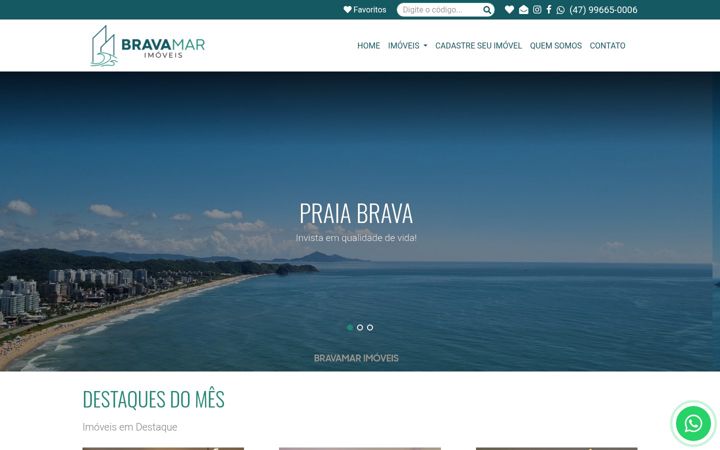 Captura de pantalla de bravamarimoveis.com.br
