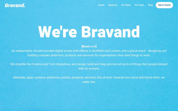 Screenshot of bravand.com