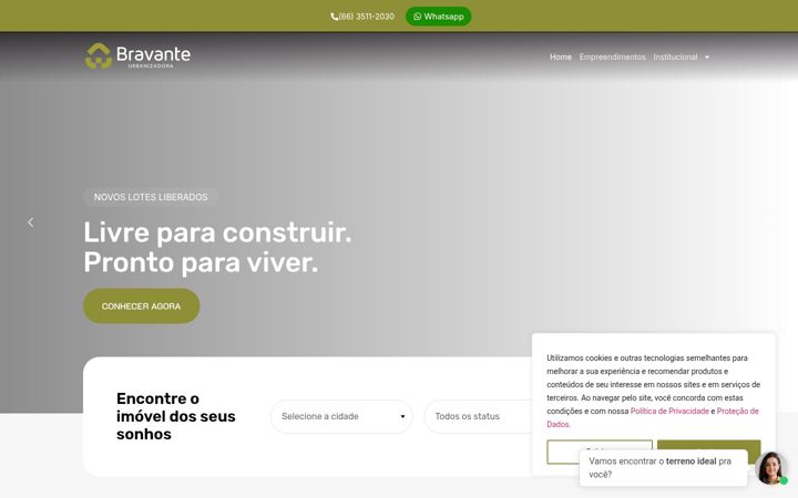 Screenshot of bravanteurb.com.br