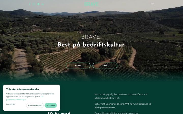 Screenshot of brave.no