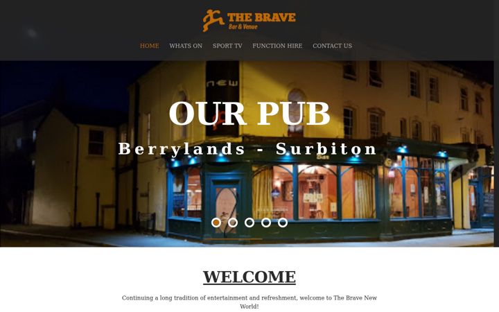 Screenshot of bravebar.co.uk