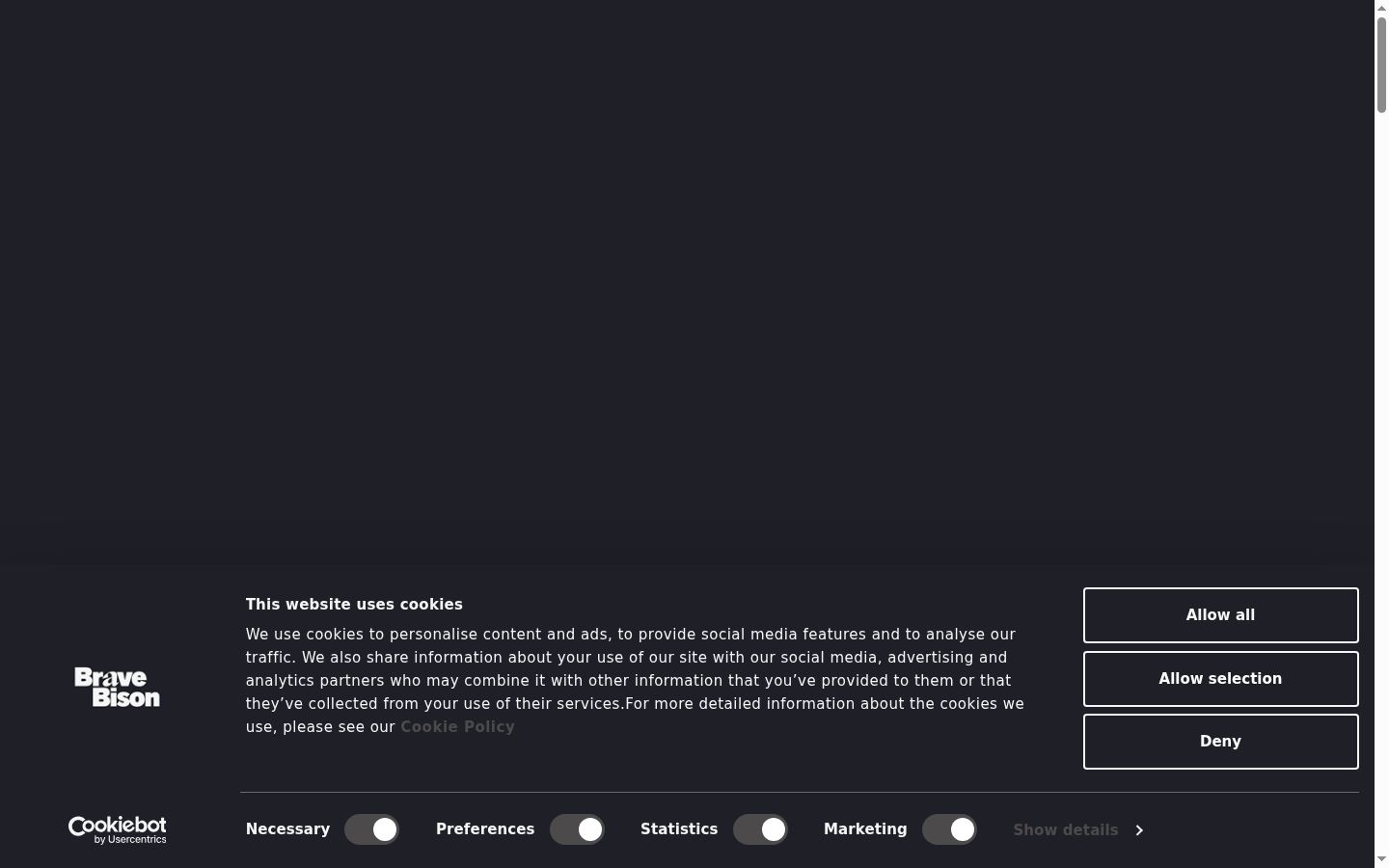 Capture d'écran de la bannière de consentement affichée avant toute interaction