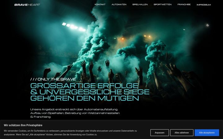 Screenshot of braveheart.de