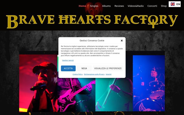 Screenshot of braveheartsfactory.com