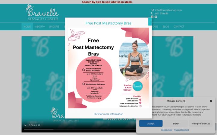 Screenshot of bravelleshop.com