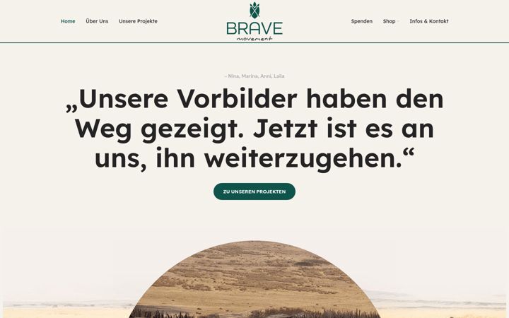 Snimka zaslona za bravemovement.de