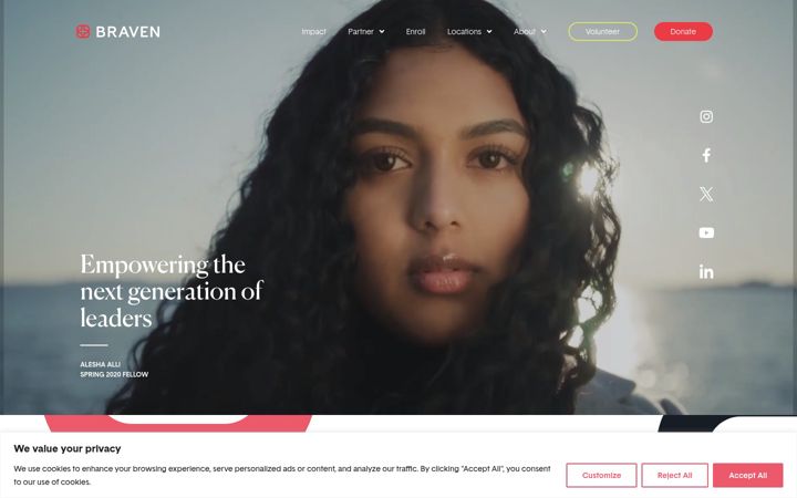 Screenshot of braven.org