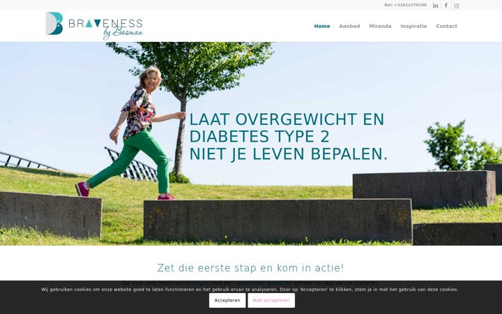 Screenshot of braveness.nl