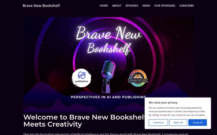 Screenshot of bravenewbookshelf.com
