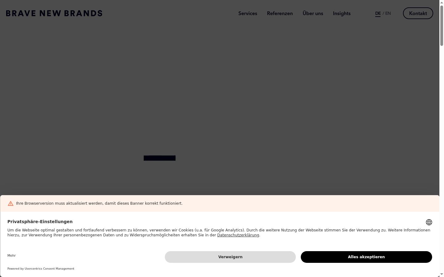 Screenshot tal-banner tal-kunsens muri qabel kwalunkwe interazzjoni