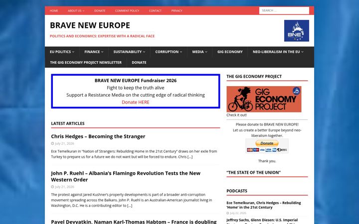 Screenshot of braveneweurope.com