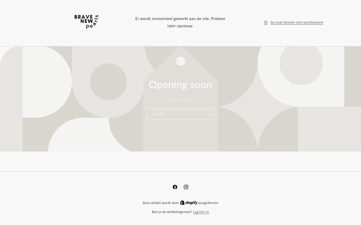 Screenshot of bravenewpearls.com