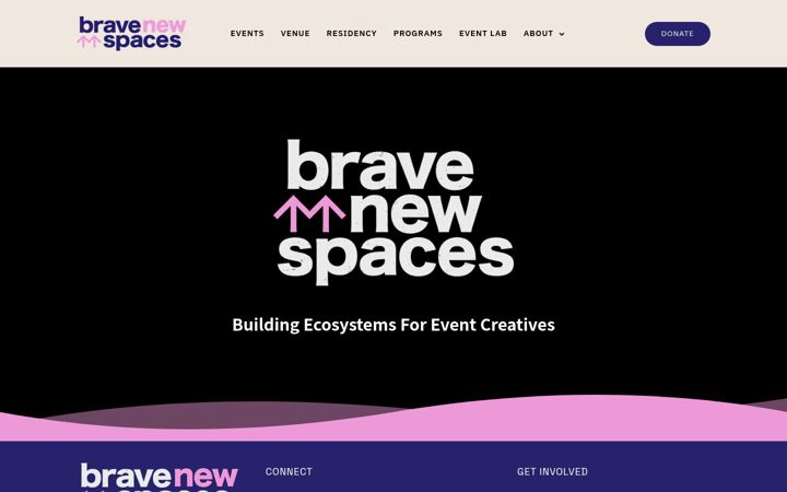 Captura de pantalla de bravenewspaces.org
