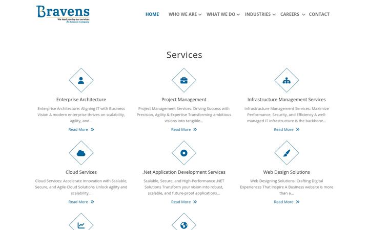 Screenshot of bravensinc.com