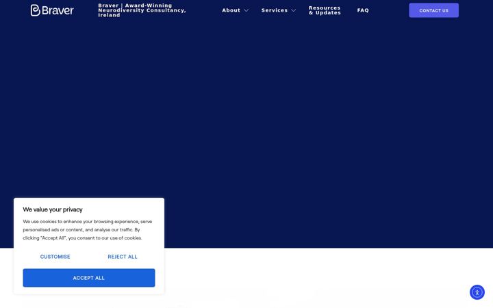 Screenshot of braver.ie