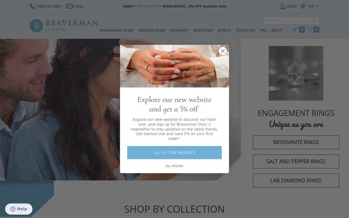 Screenshot of bravermanjewelry.com