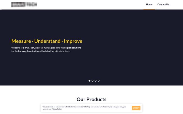 Screenshot of bravetech.co.za