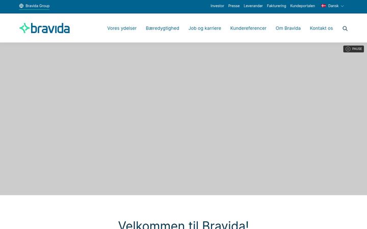 Screenshot of bravida.dk
