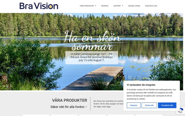 Screenshot of bravision.se