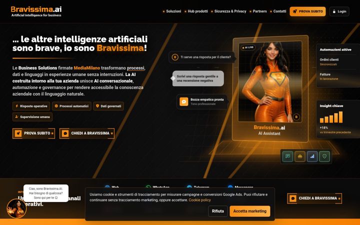 Screenshot ta' bravissima.ai