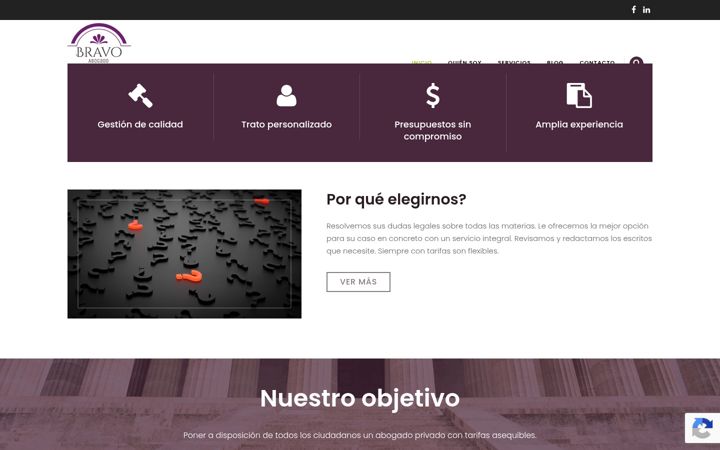Screenshot of bravoabogado.com
