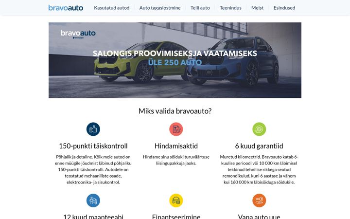 Screenshot of bravoauto.ee