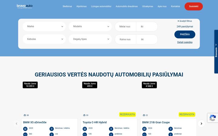 Screenshot of bravoauto.lt