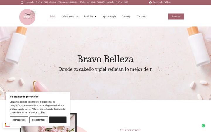Screenshot of bravobelleza.es
