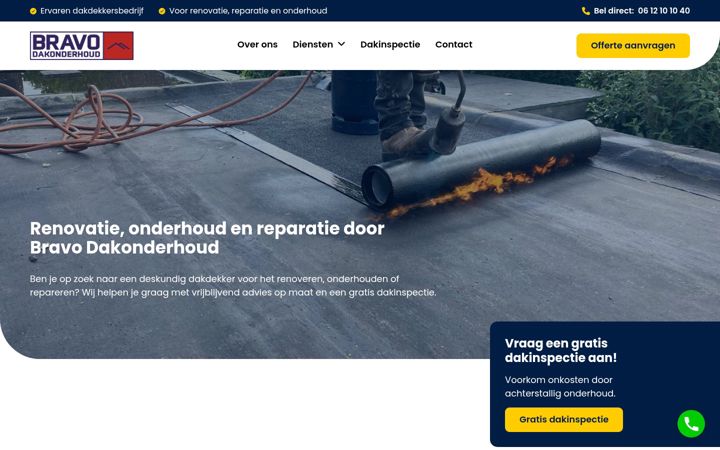 Ekrano kopija bravodakonderhoud.nl