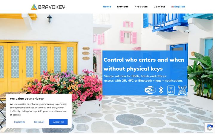 Snímek obrazovky bravokey.net
